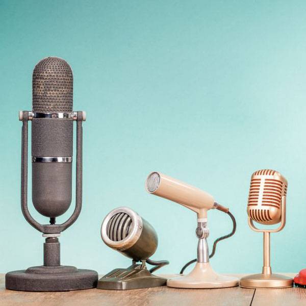 Microphones on a table